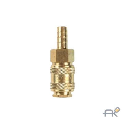 Быстроразъём пневмотический с клапаном `ёлочка` 8мм (латунь)(F-BSE1-3SH)(AB-FE08)